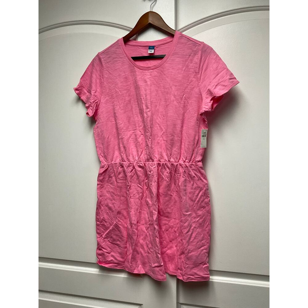 NWT Old Navy Women’s Coral Cinch Waist T Shirt Dress Size Large Petite
